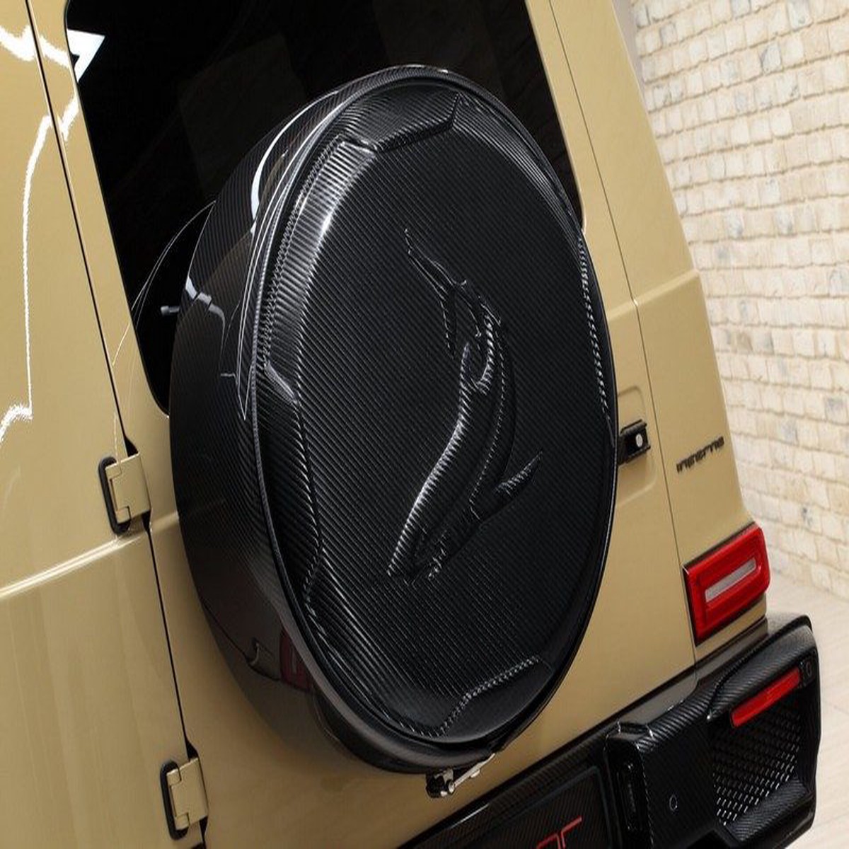 TopCar Carbon Fiber Spare Wheel Cover for 2019-2024 W463A