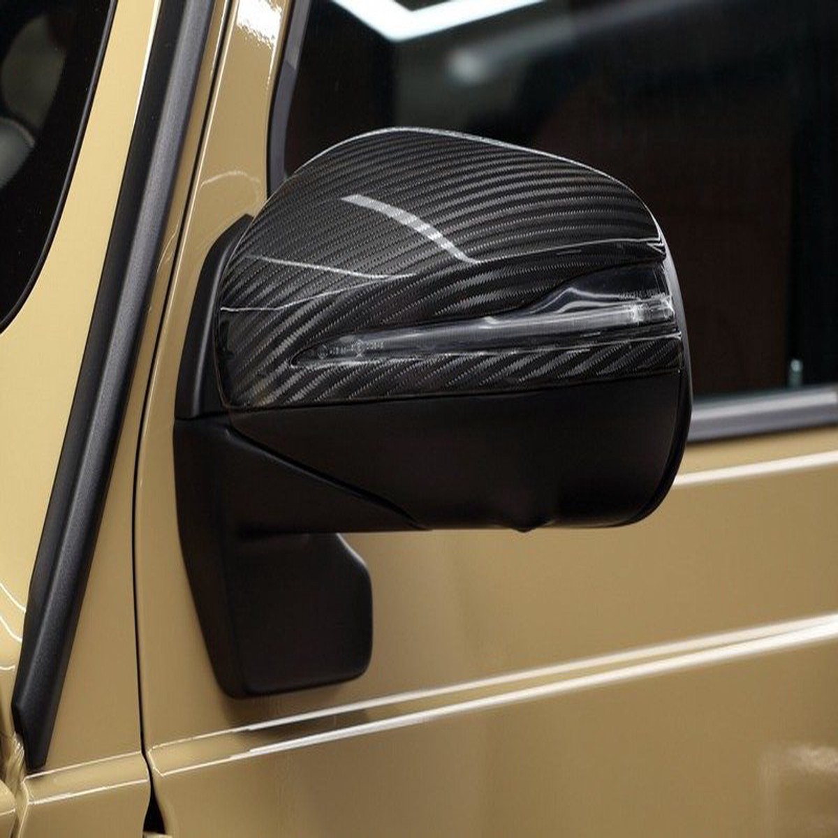 TopCar Mirror Cover Visible Carbon Fiber, 2 pcs for 2019-2024 W463A