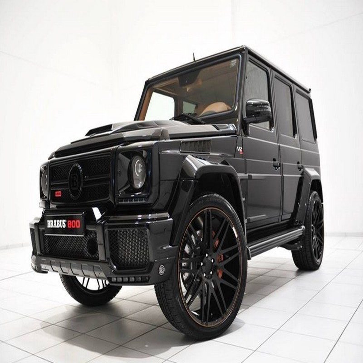 BRABUS Front Spoiler with DARK DRL lights for 2002-2018 W463