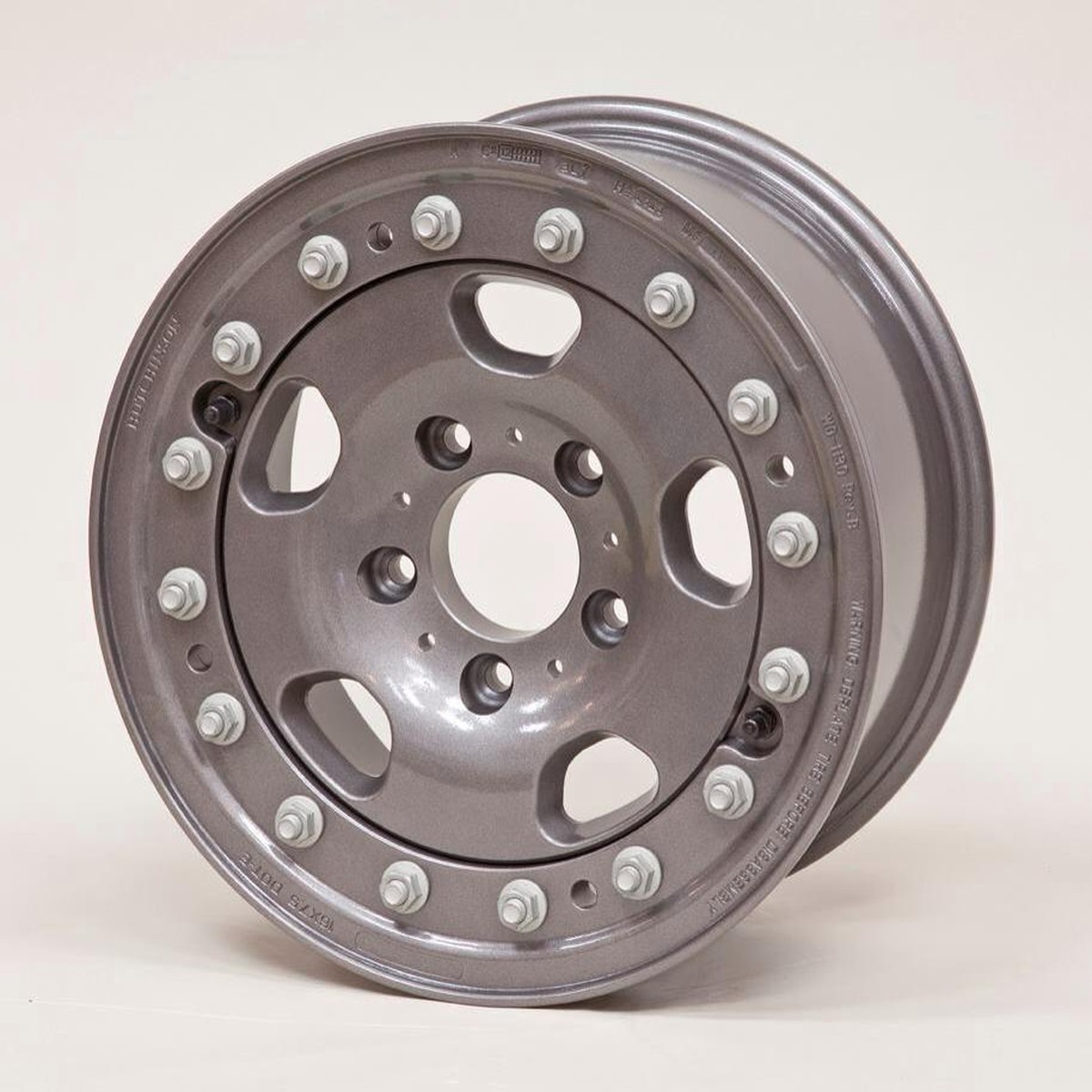 Hutchinson Beadlock 16-inch Rock Monster Wheels for Mercedes G-class in Argent Silver