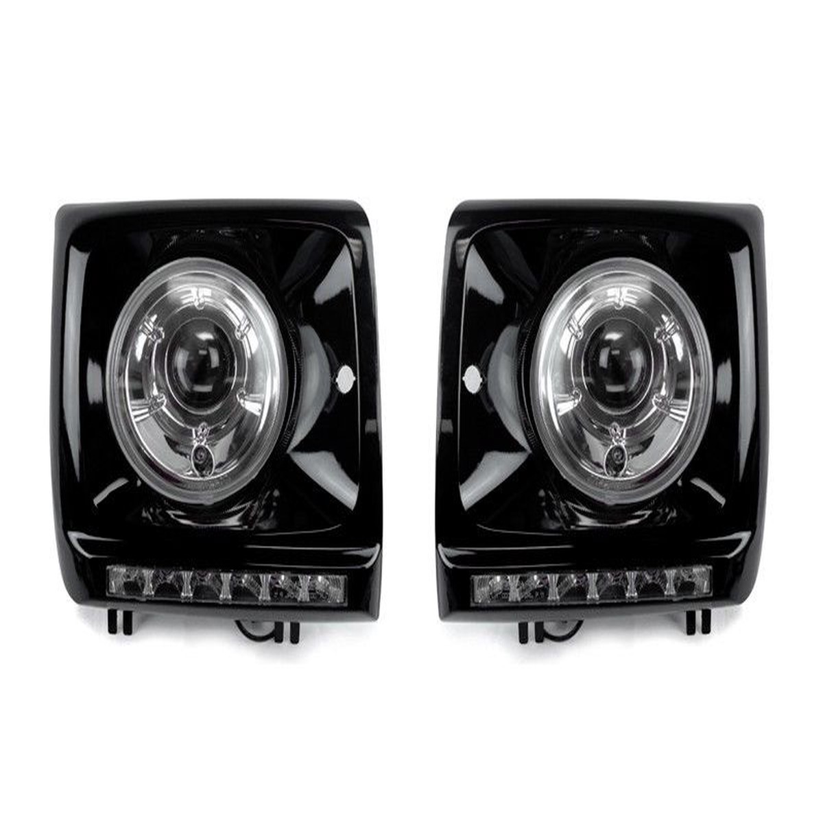 Projector Headlights with Bezel and LED DRLs for Mercedes G-class