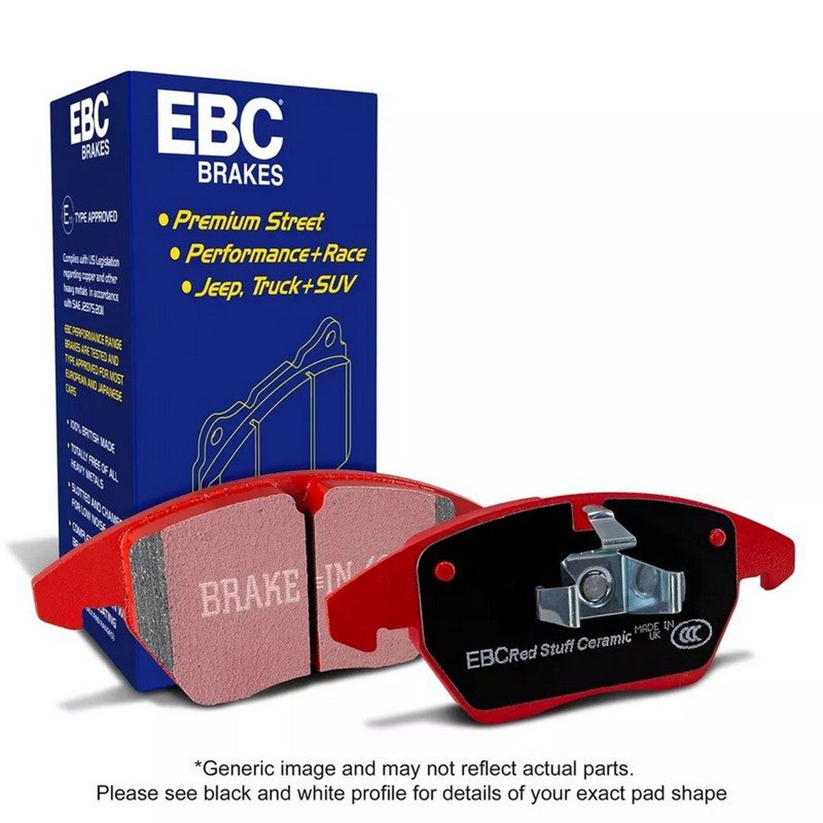 EBC  Redstuff Ceramic Low Dust Brake Pads for Mercedes G55 AMG 5.5L 2010
