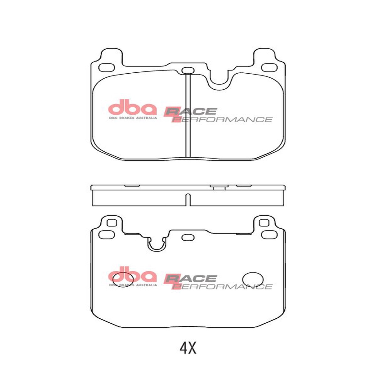 Front BMW F20 F30 DB2299RP Brake Pads DBA Race Performance 4pot Brembo Calipers