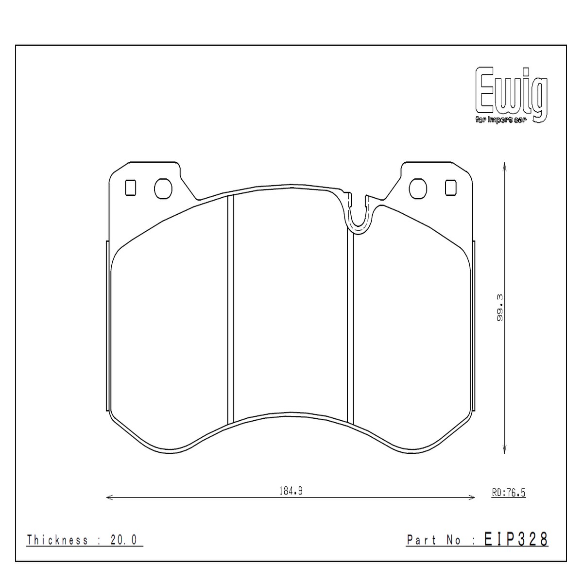 Front ENDLESS EIP328MX87 brake pads BMW M2 G87 M3 G80 M4 G84
