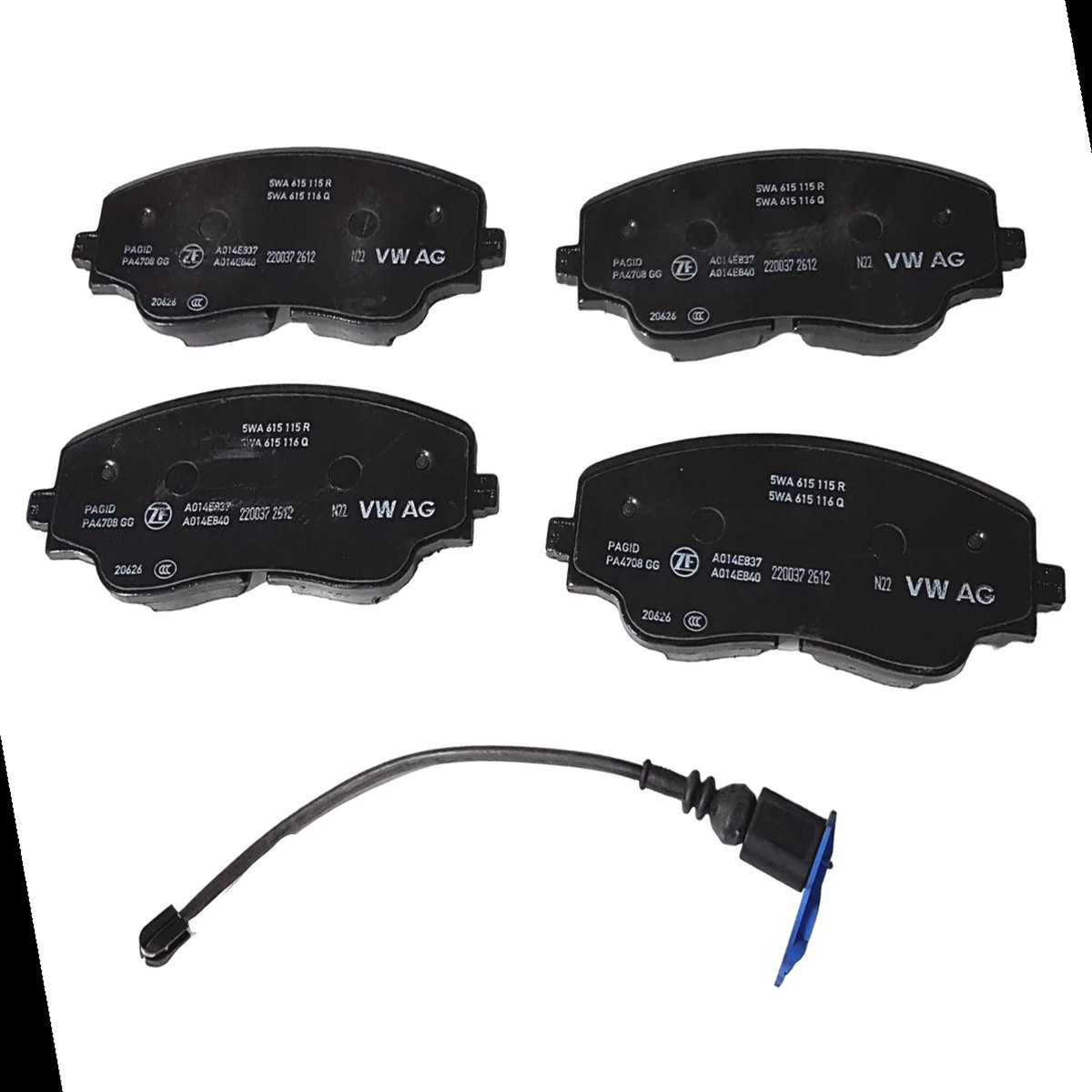 Front Genuine Golf 8R Clubsport S3 8Y Tiguan R Brake Pads 5WA698151M