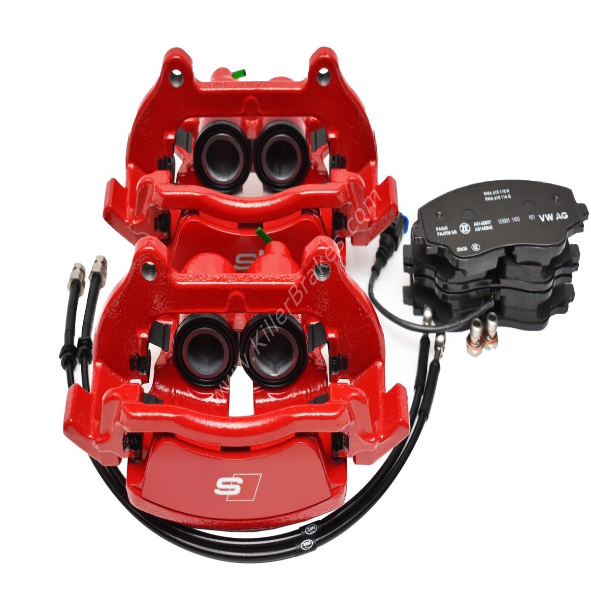 Front Golf 8R Audi S3 8Y 2piston Brake calipers 8Y0615123A 8Y0615124A Red New