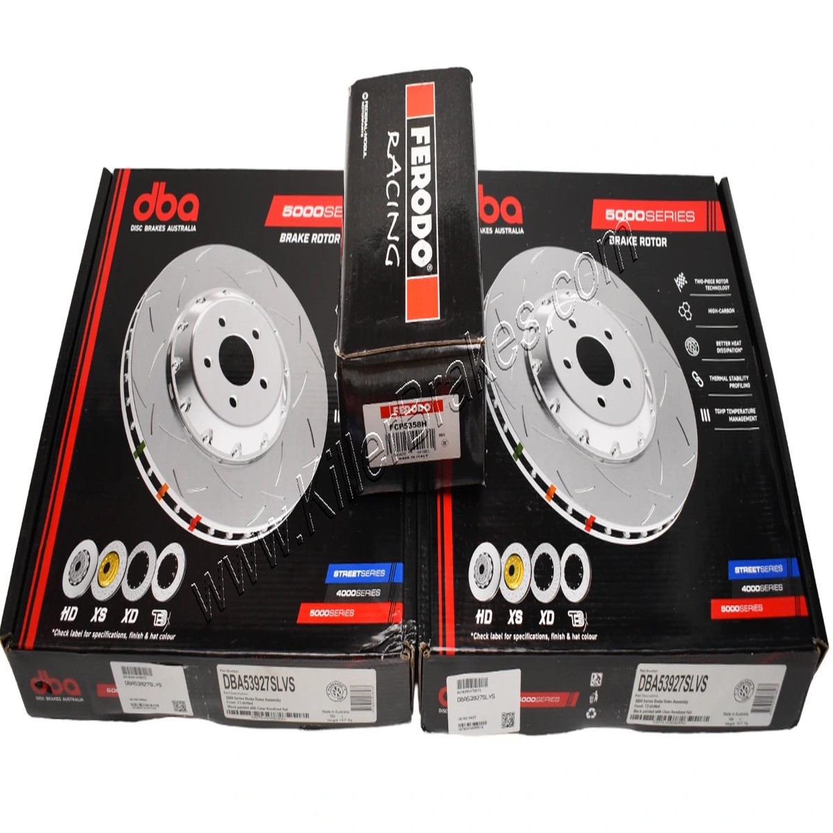 Front Upgrade pack Golf 8R Audi S3 8Y DBA53927SLVS Brake Discs 357x34mm Ferodo Racing DS2500 FCP5358HBrake Pads