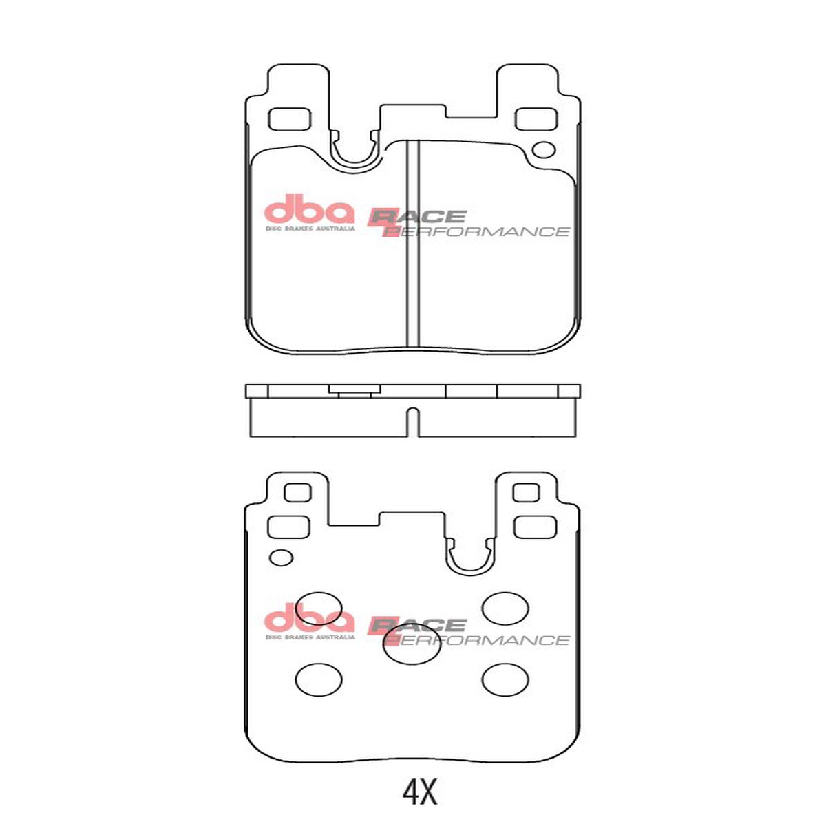 Rear BMW F20 F30 DB15127RP Brake Pads DBA Race Performance 2pot Brembo Calipers