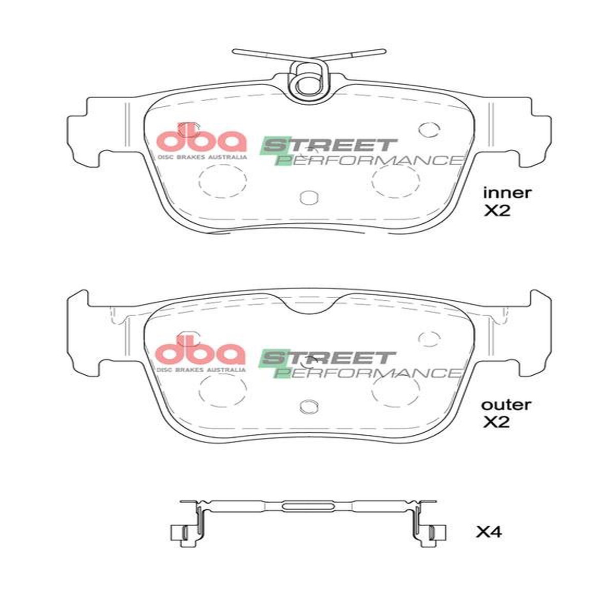 Rear DBA DB8850SP Street Perfomance brake pads Audi Rs3 8y Golf 8R S3 8y Cupra Formentor