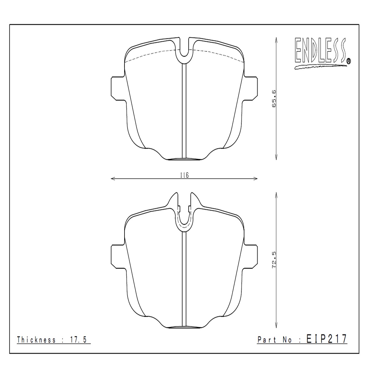 Rear ENDLESS EIP217MX87 brake pads BMW M2 G87 M3 G80 M4 G84