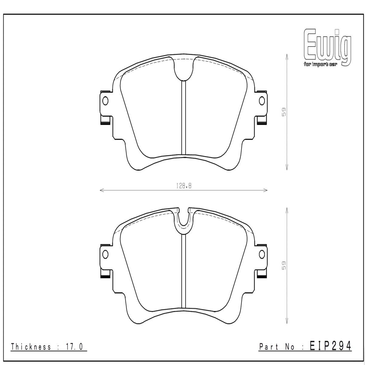 Rear ENDLESS EIP294MX87 brake pads AUDI S4 Rs4 S5 Rs5 B9 Q7 4M