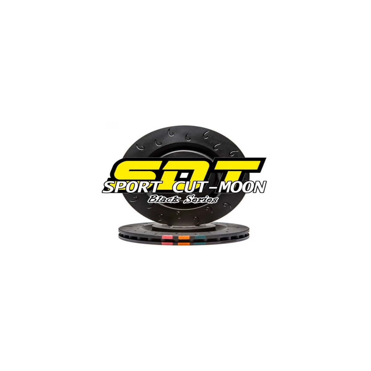 SDT FRONT Cut Moon Brake Discs 334x32mm VW GOLF IV R32 3.2