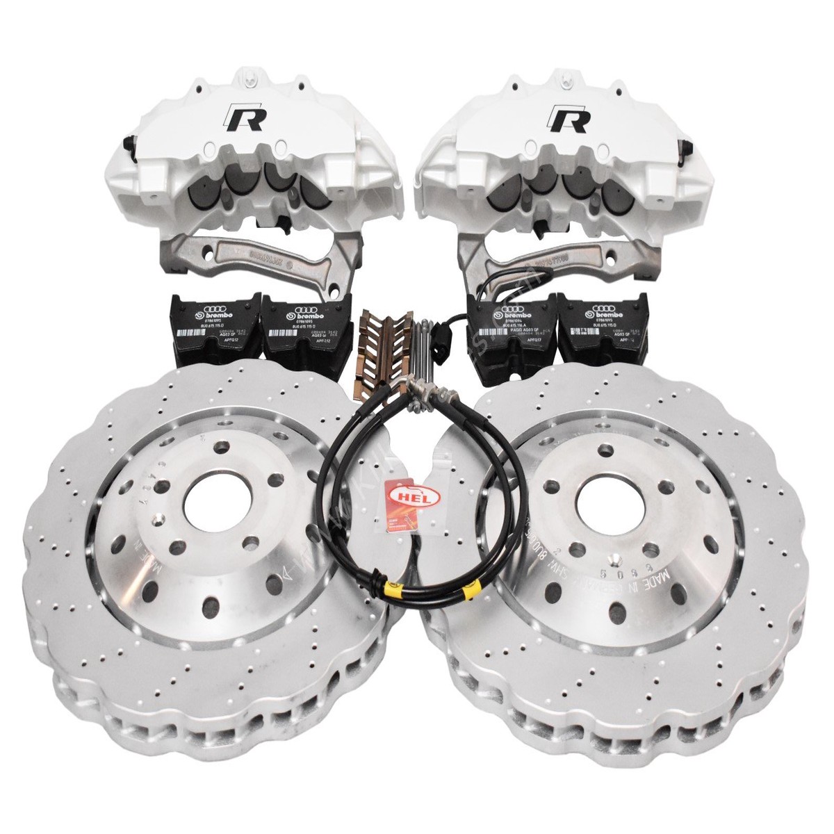 Audi RSQ3 8U Brembo 8Pot Brake Kit 365x34mm Wave Brake discs NEW Oryx White