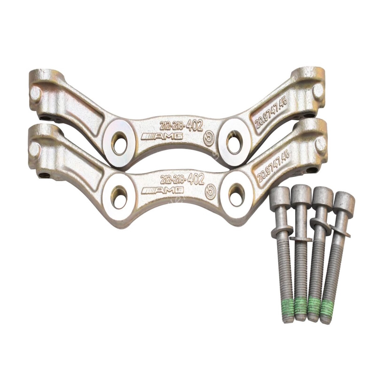 Mercedes W218 W212 402mm Ceramic Calipers Adapters Brackets 20.9747.45 New