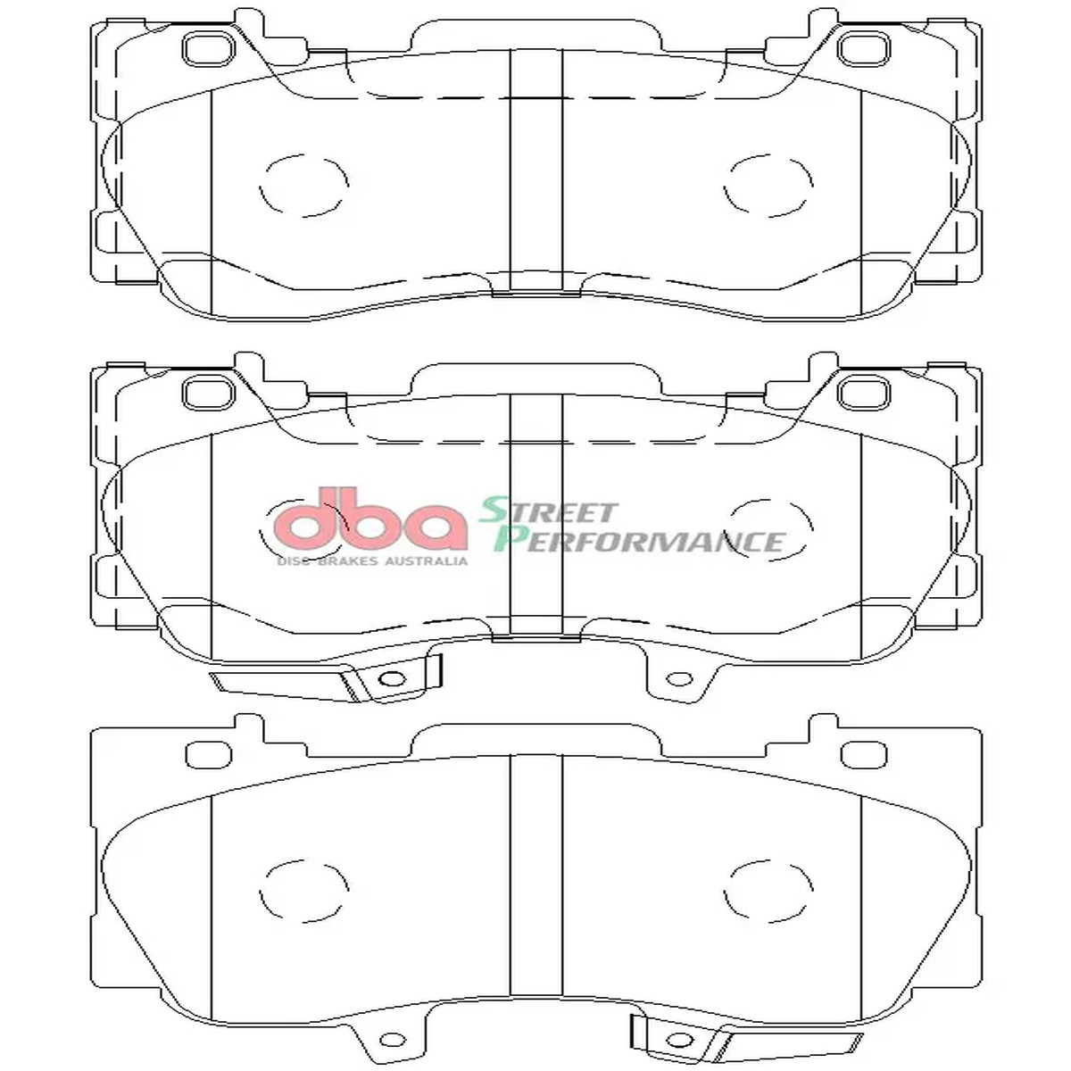 Rear Ford Mustang 2.3 Turbo DBA Brake Pads DB9022SP Street Performance
