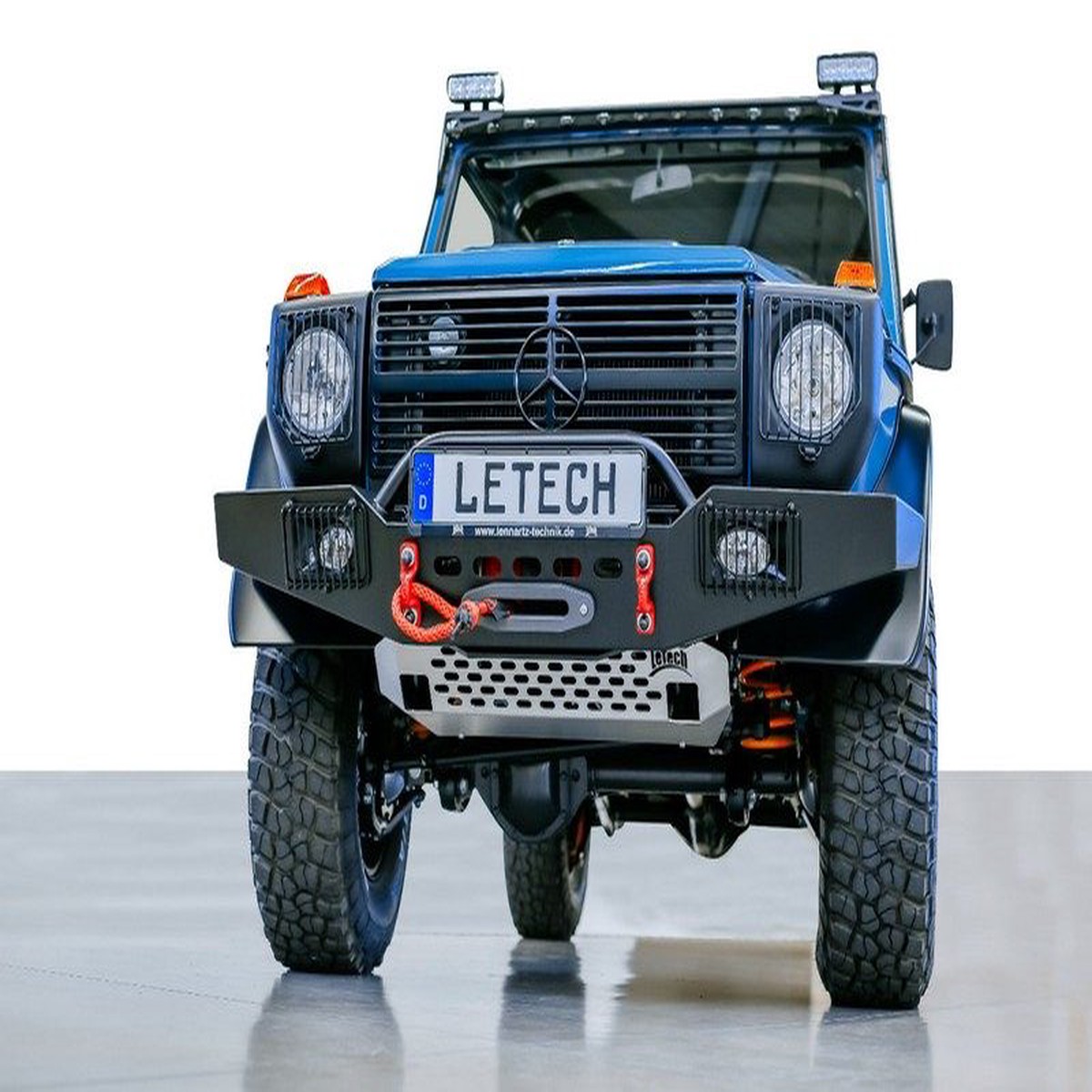LeTech Stainless Engine Skid Plate for Winch Mount