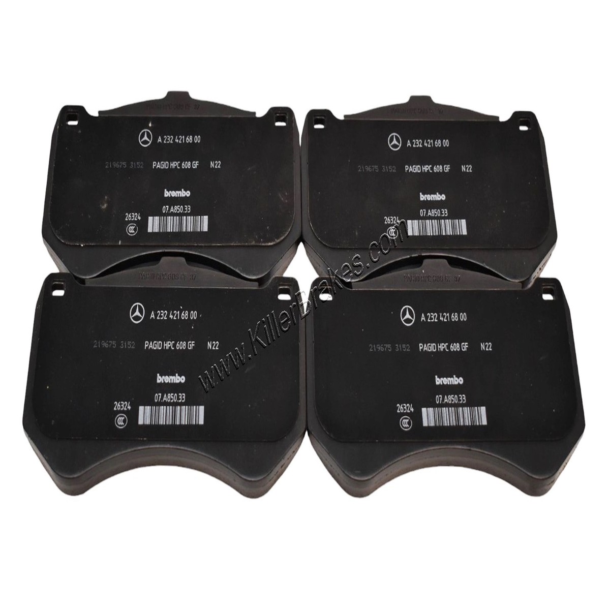 Front Ceramic Brake Pad Set Mercedes C E Classe 205 213 C 63 AMG Ceramic A0004208905 A0004205800